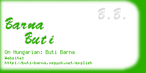 barna buti business card